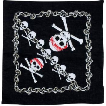 Tête de pirate en bande noire – mode adulte