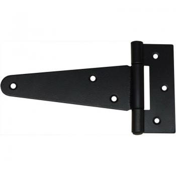 Charnière à angle droit T 250 x 100 mm, finition noir époxy