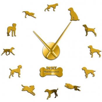 Self-Adhesive Dog Breed Wall Clock