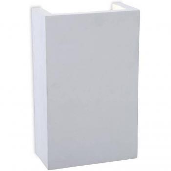 Applique da interno a LED in gesso bianco a forma quadrata