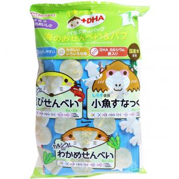 Wakodo Sea Rice Crackers & Puffs Variety for Toddlers