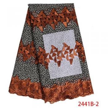 Nigerian Tulle Laces with Stones Pink Fabric KS2441B-1