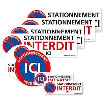 Pack de 8 panneaux « Interdit de garer »