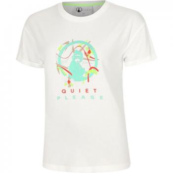 Quiet Please Wild Sketchy T-Shirt für Frauen – Weiß, XL+