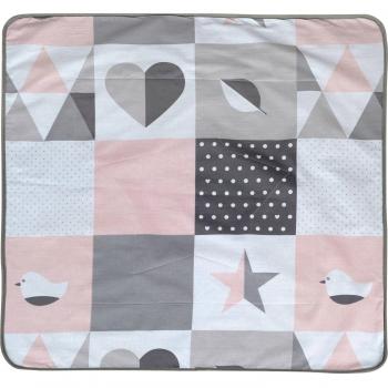 Kuscheldecke „Happy Patch“ (rosa) – 2‑seitige Funktionsdecke