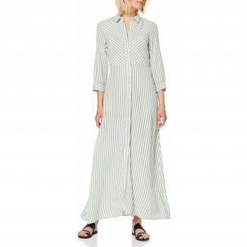 YAS Vestido Largo Estilo Camisa para Mujer