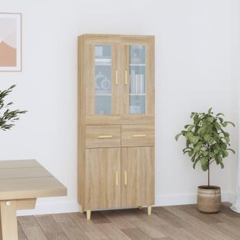 Mueble Aparador Alto en Color Roble 69,5x34x180 cm