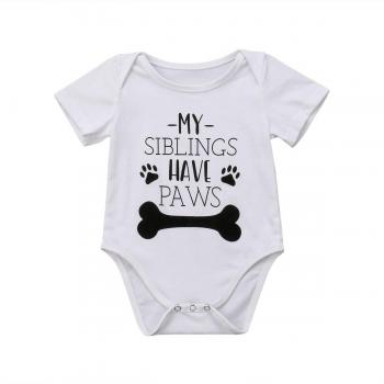 0-18M Baby Funny Short Sleeve Jumpsuit