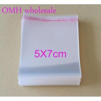 OMH 200 Stücke OPP Taschen 5x7 cm für Schmuckpräsentation