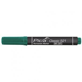 Marqueur permanent vert PICA 521/36, pointe biseautée 2-6mm