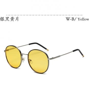 Gafas de sol unisex KAIXING con lentes amarillos antiazul, polarizadas y redondas