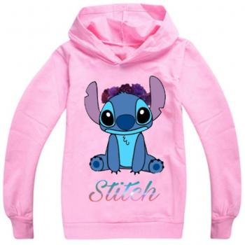 Top “Stitch Print” Sudadera con capucha para adolescentes