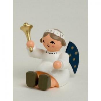 Miniatur Engel mit Glocke, 4 cm, Kunstgewerbe-Werkstätten Olbernhau
