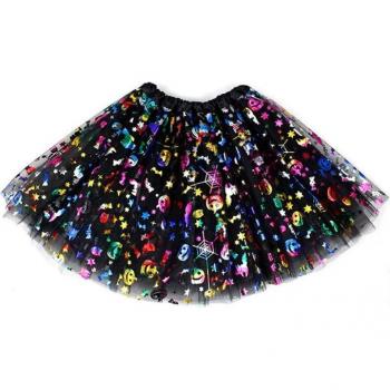 Girls' Colorful Pumpkin Party Skirt