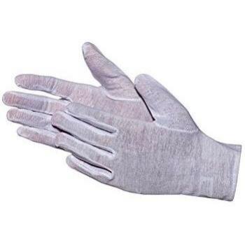 Lot de 12 paires de gants en coton Oekotex fins Blanc Taille 8