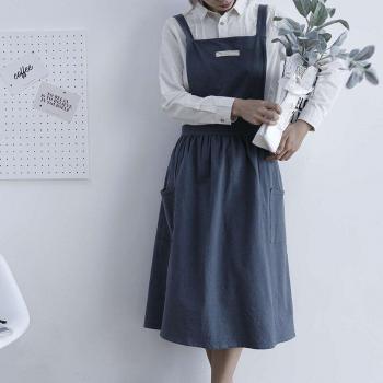 Delantal de cocina de algodón para hornear, estilo japonés