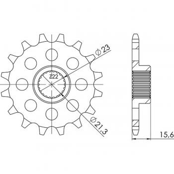 Pignone 15 denti per moto passo 520