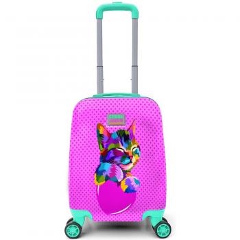 Coral High Kinderbagage Roze Watergroen Katten 16730