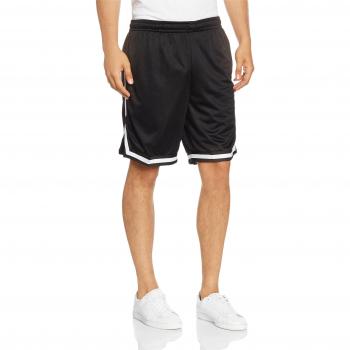 Pantaloncini Urban Classics Stripe Mesh con dettagli a righe in nero, bianco e nero