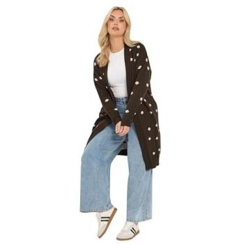 Women’s Chocolate Patterned Knitted Cardigan – 22/24