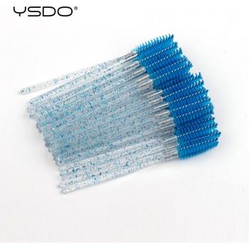 50 Pcs Disposable Eyelash Brushes with Crystal Handles