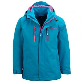 Wasserdichte 3‑in‑1 Kinderjacke Myrdal (Trollkids) – Türkis – 104