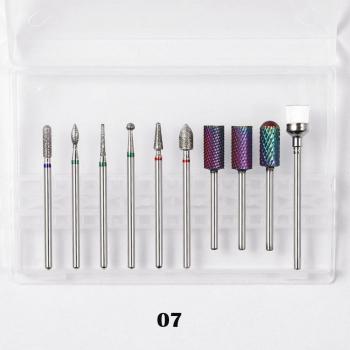 Elektrischer Nagelbohrer‑Bits‑Set – 10 Teile, Wolframlegierung, Schleifkopf, für Maniküre & Pediküre