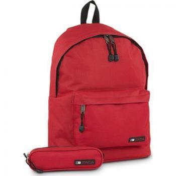 Mochila de Colegio ITACA 31x43x14cm Color Rojo