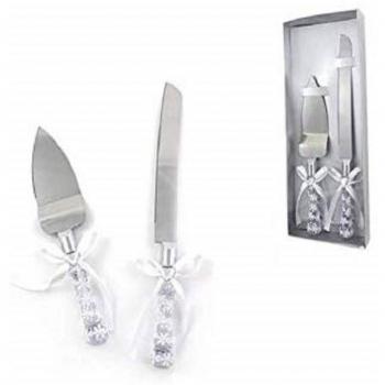 Set per Servire Torta 2pz Coltello e Paletta Seghettata Cuore