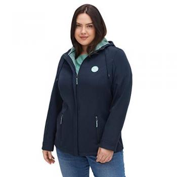 Sheego Damenjacke Softshell Fleece-Innenseite nachtblau Gr. 46