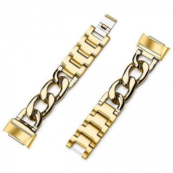 Correa de repuesto de cadena de una fila para Fitbit Charge 6/5 en color oro