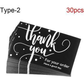 Tarjeta de Felicitación 30 Uds. Negra