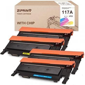 Pack de Tóner Ziprint 117A W2070A W2071A W2073A W2072A para Color Laser 150a 150nw MFP 178nw 179fnw
