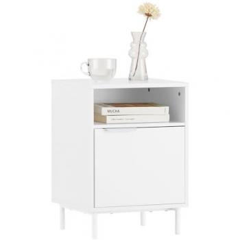 SoBuy Table de chevet blanc