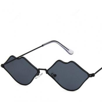 Metallic Lip Mirror Sunglasses for Women
