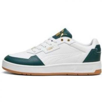 PUMA Court Classic Lux Men’s Shoes White, Dark Myrtle, Gold Size 9 (UK)
