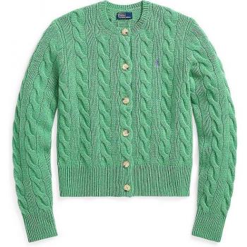 Polo RALPH LAUREN Cardigan Col Rond Maille Fine