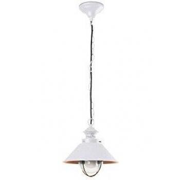 Ntica 1 Light Small Outdoor Ceiling Pendant Light White Copper E27