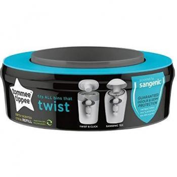 Tommee Tippee Nachfüllkassette Twist&Click + Sangenic Tec Windeleimer 1er Set