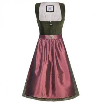 MarJo Samt Dirndl 2tlg. NICOLETTA in Oliv/Rosenholz Größe 34