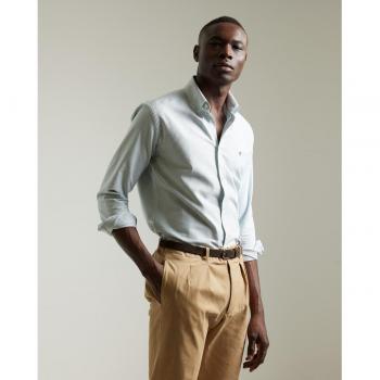Camisa de hombre slim fit rayas verdes PuroEGO