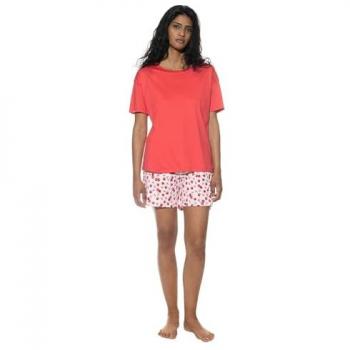Mey Damen Pyjama Cherry Rush – Schlafanzug‑Set (42) – Rosa – 2 Teile – Baumwolle