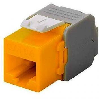 Conector RJ45 UTP Cat‑6a LSA Amarillo – Goobay 90691