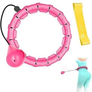 Adjustable Fitness Hoop – SanerCraft Smart Weighted Hula Hoop with Resistance Band for Adults