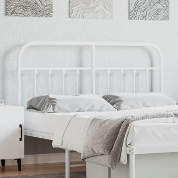 Tête de lit métal blanc 140 cm