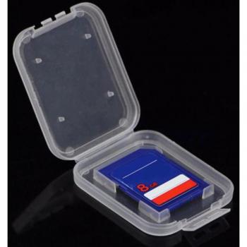 10Pcs Clear Standard SD SDHC Memory Card Storage Box
