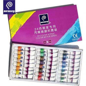Peinture acrylique en tube 24 couleurs pour bricolage