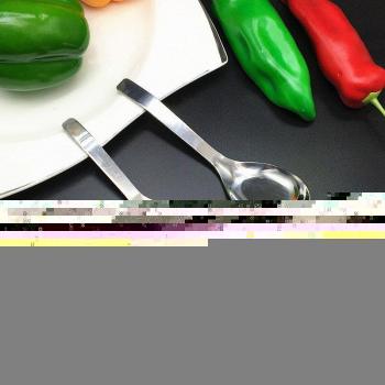 Cuillère à soupe en acier inoxydable, 10 pièces, long manche solide
