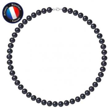 Collar de Perlas Cultivadas Negras 8-9 mm