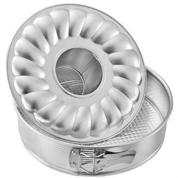 Moule per dolci 26 cm, 2 fondi, acciaio stagnato argento – Zenker
